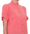 Памучна дамска риза в цвят корал Oriha-2 снимка