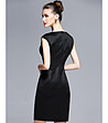 Черна рокля с ефектни бродерии-1 снимка