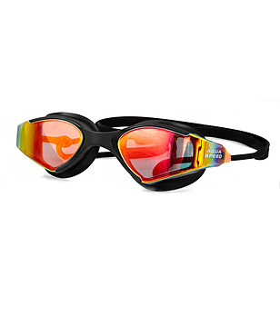 Черни очила за плуване с многоцветни лещи Balde снимка