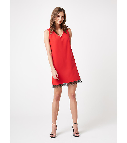 Елегантна червена рокля Antonie снимка