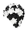 Дамска шапка за плуване в черно и бяло с ефектен дизайн Bloom-0 снимка