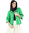 Зелено дамско памучно сако-3 снимка