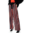 Дамски панталон в бяло, черно и червено -2 снимка