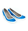 Дамски кожени обувки в синьо и бяло Antonia-1 снимка