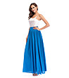 Синя дълга пола с коприна Tonina-0 снимка
