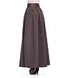 Дълга памучна пола в сив нюанс Lora-2 снимка