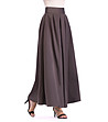 Дълга памучна пола в сив нюанс Lora-3 снимка