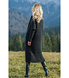 Дълъг черен дамски пуловер Alenia-1 снимка