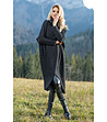Дълъг черен дамски пуловер Alenia-4 снимка