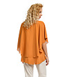 Ефирна дамска блуза цвят керемида Ruffle-1 снимка