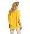 Жълта ефирна дамска блуза Ruffle-1 снимка