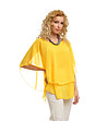 Жълта ефирна дамска блуза Ruffle-2 снимка