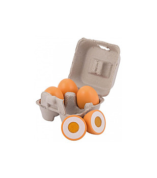 Дървени яйца - комплект за детска кухня снимка
