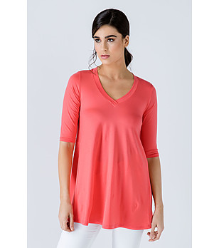 Дамска блуза в цвят корал Sadie снимка
