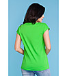 Дамска памучна тениска в зелен нюанс с червена щампа Ilana-1 снимка