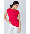 Червена асиметрична дамска блуза Irene-0 снимка