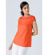 Оранжева асиметрична дамска блуза Irene-0 снимка