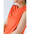 Оранжева асиметрична дамска блуза Irene-4 снимка