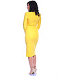 Жълта рокля с дълги ръкави Vlada-1 снимка