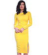 Жълта рокля с дълги ръкави Vlada-2 снимка