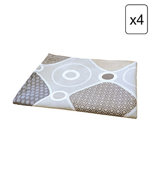 Комплект от 4 бр. текстилни салфетки в сиво Modern 35х45 см снимка