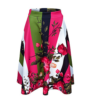 Многоцветна пола с комбиниран принт Green Pink wallpeaper снимка