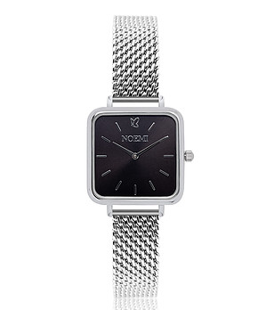 Дамски часовник в сребристо с черен циферблат Amanda снимка