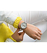 Дамски сребрист часовник с бял циферблат Elona-2 снимка
