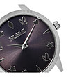 Часовник в черно и сребристо с кожена каишка с релеф Chloe Dream-1 снимка