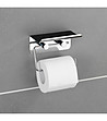 Поставка за тоалетна харти в сребристо 2в1-2 снимка