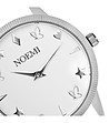Дамски часовник в сребристо и бяло със сива каишка Chloe Dream-1 снимка