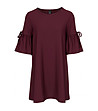 Дамска памучна блуза в цвят бордо Vera-2 снимка