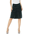 Тъмнозелена памучна пола с джобове Sylvie-0 снимка