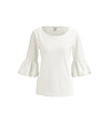 Дамска памучна блуза в цвят екрю-1 снимка