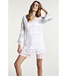 Ефектна дамска бяла блуза с памук Florance-0 снимка