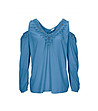 Синя ефектна дамска блуза Melinda-1 снимка