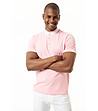 Памучна мъжка блуза в розово с бели кантове Sandro-2 снимка