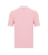 Памучна мъжка блуза в розово с бели кантове Sandro-4 снимка