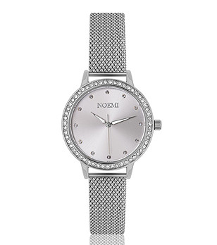 Сребрист дамски часовник с кристали Tiffany снимка