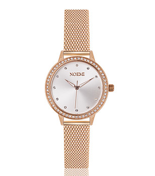 Розовозлатист дамски часовник с кристали Tiffany снимка