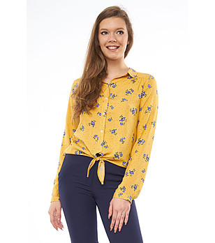Дамска жълта риза на цветя Sinalia снимка