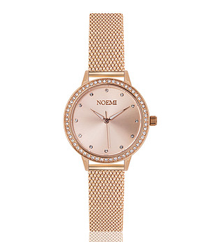Дамски розовозлатист часовник с кристали Tiffany снимка