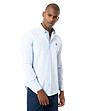 Мъжка памучна риза на фино райе в бяло и синьоArturo-0 снимка