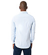 Мъжка памучна риза на фино райе в бяло и синьо Arturo-1 снимка