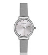 Сребрист дамски часовник с кристали Tiffany-0 снимка