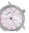 Сребрист дамски часовник с каишка с релеф и кристали Tiffany-1 снимка