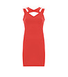 Елегантна червена рокля Arlisa-3 снимка