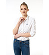 Бяла дамска памучна риза Caroline-2 снимка