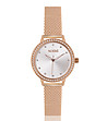 Розовозлатист дамски часовник с кристали Tiffany-0 снимка