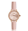 Розовозлатист дамски часовник с розова кожена каишка Tiffany-0 снимка